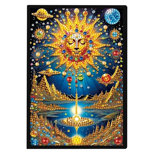 JISHSHAY Diamond Painting Notizbuch, Sonne, Diamant, Malbuch, weißes Blatt, Sonne, Diamant-Stickerei, Notizblock, Basteln, Erwachsene, Tagebuch, Stickerei, Notizbuch, A5, Kreuzstich, Notizbuch JISHSHAY Diamond Painting Notizbuch, Sonne, Diamant, Malbuch, weißes Blatt, Sonne, Diamant-Stickerei, Notizblock, Basteln, Erwachsene, Tagebuch, Stickerei, Notizbuch, A5, Kreuzstich, Notizbuch von JISHSHAY