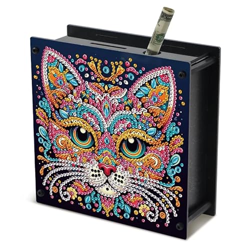 JISHSHAY Diamond Painting Spardose Katze Diamant Painting Spardose Katze Stickerei Diamant Spardose Diamond Art Spardose Geld Kreuzstich Piggy Bank Geld Spardose 14,9 × 14,9 × 5,4 cm JISHSHAY Diamond Painting Spardose Katze Diamant Painting Spardose Katze Stickerei Diamant Spardose Diamond Art Spardose Geld Kreuzstich Piggy Bank Geld Spardose 14,9 × 14,9 × 5,4 cm von JISHSHAY