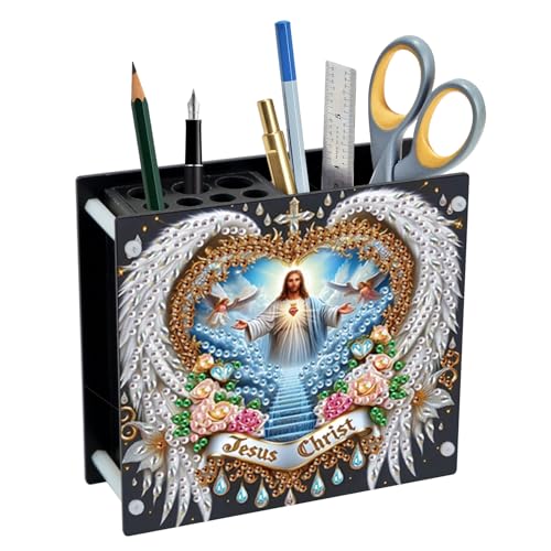 JISHSHAY Diamond Painting Stiftehalter Jesus Diamant Malerei Stifthalter Büro Jesus Stickerei Diamant Stifthalter Kreuz Kunst Tasche Kreuzstich Aufbewahrungsbox Puzzle Pen Holder JISHSHAY Diamond Painting Stiftehalter Jesus Diamant Malerei Stifthalter Büro Jesus Stickerei Diamant Stifthalter Kreuz Kunst Tasche Kreuzstich Aufbewahrungsbox Puzzle Pen Holder von JISHSHAY