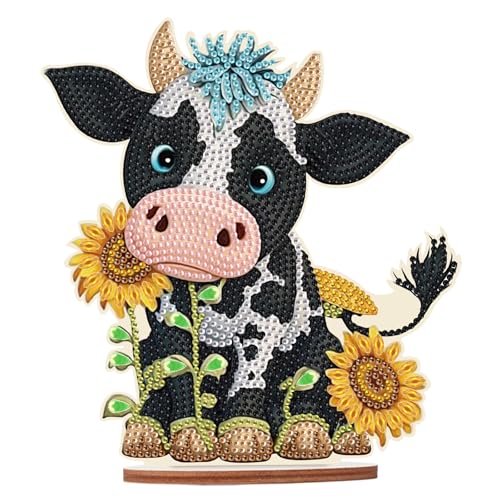 JISHSHAY Diamond Painting Tischdekoration Kuh Diamant Painting Tischdekoration Ornament Rind Diamantmalerei Tischdeko Tiere Diamaond Malerei Tisch Deko Tiere Diamant Malerei Ornamente Tischdeko von JISHSHAY