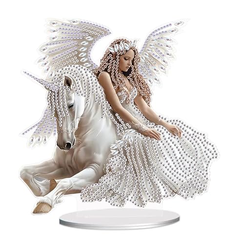 JISHSHAY Diamond Painting Tischdekoration Ornament Einhorn Diamant Painting Tisch Deko Engel Diamantmalerei Ornamente Tischdeko Diamaond Malerei Tischdeko Crystal Art Diamant Malerei Tischdekoration von JISHSHAY