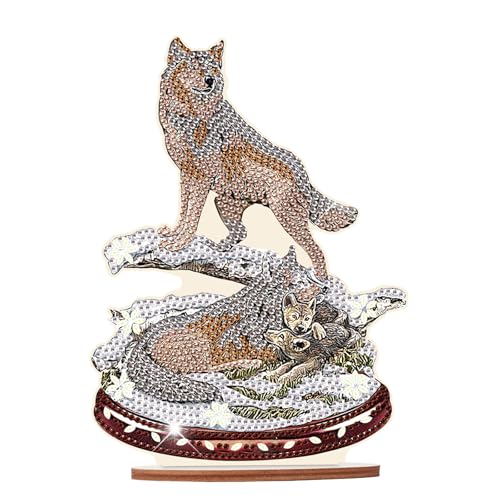 JISHSHAY Diamond Painting Tischdekoration Wolf Diamant Painting Tischdekoration Ornament Wolf Diamantmalerei Tischdeko Tiere Diamaond Malerei Tisch Deko Tiere Diamant Malerei Ornamente Tischdeko von JISHSHAY