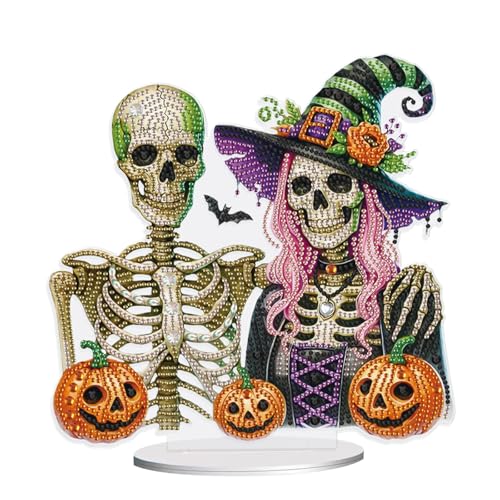 JISHSHAY Halloween Diamond Painting Tischdekoration Kürbis Diamant Painting Tisch Deko Totenkopf Diamantmalerei Ornamente Skelett Diamaond Malerei Tischdeko Hexe Diamant Malerei Tischdekoration JISHSHAY Halloween Diamond Painting Tischdekoration Kürbis Diamant Painting Tisch Deko Totenkopf Diamantmalerei Ornamente Skelett Diamaond Malerei Tischdeko Hexe Diamant Malerei Tischdekoration von JISHSHAY