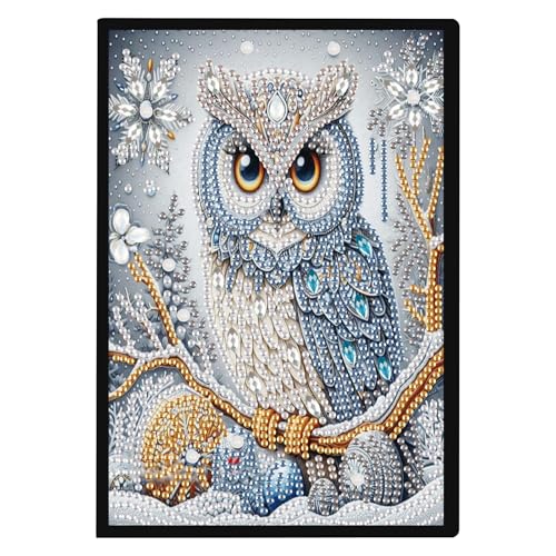 JISHSHAY Weihnachten Diamond Painting Notizbuch, Eule, Diamant, Malblock, Notizblock, weißes Blatt, Weihnachten, Diamant-Stickerei, Notizbuch, Basteln, Erwachsene, Notizbuch, Kreuzstich, Tagebuch JISHSHAY Weihnachten Diamond Painting Notizbuch, Eule, Diamant, Malblock, Notizblock, weißes Blatt, Weihnachten, Diamant-Stickerei, Notizbuch, Basteln, Erwachsene, Notizbuch, Kreuzstich, Tagebuch von JISHSHAY