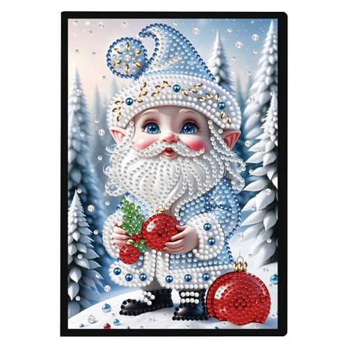 JISHSHAY Weihnachten Diamond Painting Notizbuch, Zwerg, Diamant, Malbuch, weißes Blatt, Zwerg, Stickerei, Diamant, Notizblock, Basteln, Erwachsene, Tagebuch, Stickerei, Notizbuch, A5, Kreuzstich JISHSHAY Weihnachten Diamond Painting Notizbuch, Zwerg, Diamant, Malbuch, weißes Blatt, Zwerg, Stickerei, Diamant, Notizblock, Basteln, Erwachsene, Tagebuch, Stickerei, Notizbuch, A5, Kreuzstich von JISHSHAY