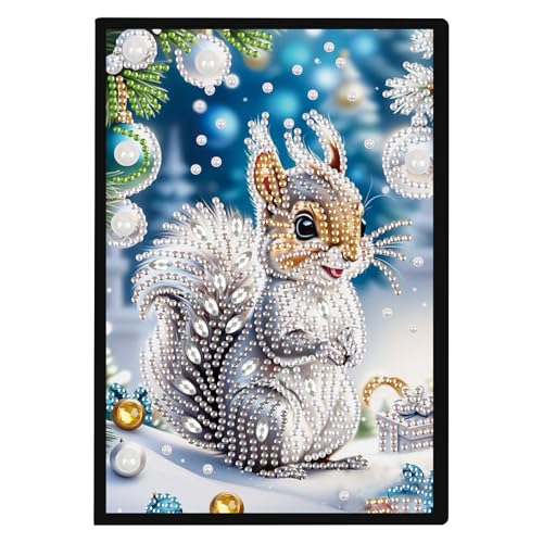 JISHSHAY Weihnachten Diamond Painting Notizbuch Eichhörnchen Diamant Malerei Block Notiz Diamant Stickerei Notizbuch weißes Blatt Basteln Erwachsene Notebook Stickerei Notizbuch Kreuzstich Tagebuch JISHSHAY Weihnachten Diamond Painting Notizbuch Eichhörnchen Diamant Malerei Block Notiz Diamant Stickerei Notizbuch weißes Blatt Basteln Erwachsene Notebook Stickerei Notizbuch Kreuzstich Tagebuch von JISHSHAY