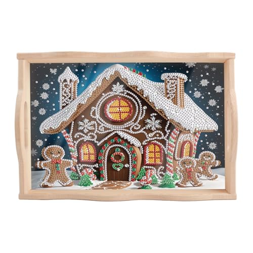 JISHSHAY Weihnachten Diamond Painting Serviertablett Haus Weihnachten Diamant Painting Tablett Mahlzeit Stickerei Diamant Teller Service Diamond Art Kreuzstich Set Stickerei Serving Tray mit Griffen JISHSHAY Weihnachten Diamond Painting Serviertablett Haus Weihnachten Diamant Painting Tablett Mahlzeit Stickerei Diamant Teller Service Diamond Art Kreuzstich Set Stickerei Serving Tray mit Griffen von JISHSHAY