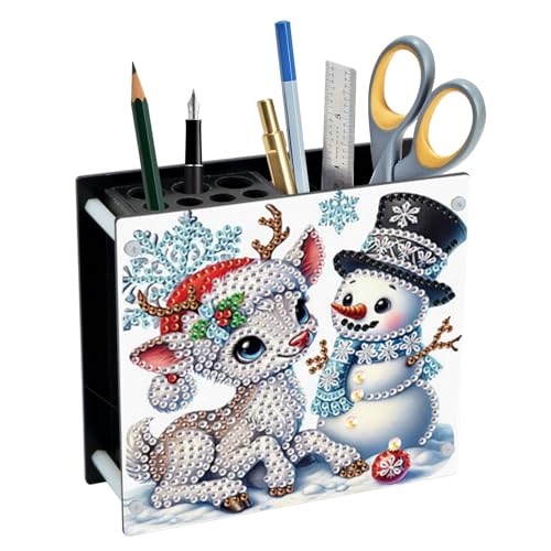 JISHSHAY Weihnachten Diamond Painting Stifthalter Schneemann Diamant Malerei Stifthalter Rentier Stickerei Diamant Topf Bleistift Stickerei Tasche Kreuzstich Aufbewahrungsbox Puzzle Pen Holder JISHSHAY Weihnachten Diamond Painting Stifthalter Schneemann Diamant Malerei Stifthalter Rentier Stickerei Diamant Topf Bleistift Stickerei Tasche Kreuzstich Aufbewahrungsbox Puzzle Pen Holder von JISHSHAY