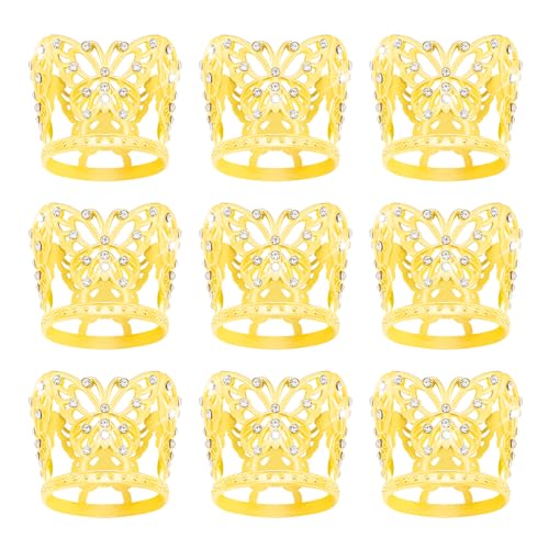 9 Stücke Krone Kuchen Topper, Prinzessin Kleine Krone Herzförmige Diamant Legierung Krone, Mini Krone Kindergeburtstag Kuchen Backen Dekoration Papier Cup Kuchen Dekoration (Gold Schmetterling Krone) 9 Stücke Krone Kuchen Topper, Prinzessin Kleine Krone Herzförmige Diamant Legierung Krone, Mini Krone Kindergeburtstag Kuchen Backen Dekoration Papier Cup Kuchen Dekoration (Gold Schmetterling Krone) von JITINX