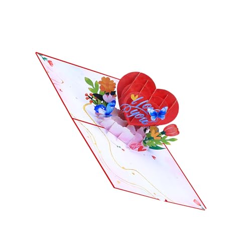 JITNGM Einzigartige Glückwunschkarten 3D Grußkarte Mit Herz Und Schmetterling Überraschung Um Lieben Besonderen Auszudrücken von JITNGM