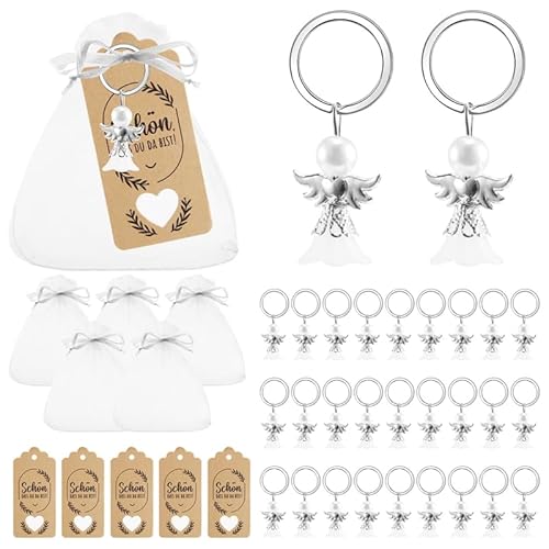 JIVIMOCO 36-teiliges Set Schutzengel-Anhänger, Schlüsselanhänger mit Organzabeutel, kleine -Anhänger als Gastgeschenke, Taufgeschenke, Konfirmationsgeschenke, Hochzeitsmitbringsel JIVIMOCO 36-teiliges Set Schutzengel-Anhänger, Schlüsselanhänger mit Organzabeutel, kleine -Anhänger als Gastgeschenke, Taufgeschenke, Konfirmationsgeschenke, Hochzeitsmitbringsel von JIVIMOCO
