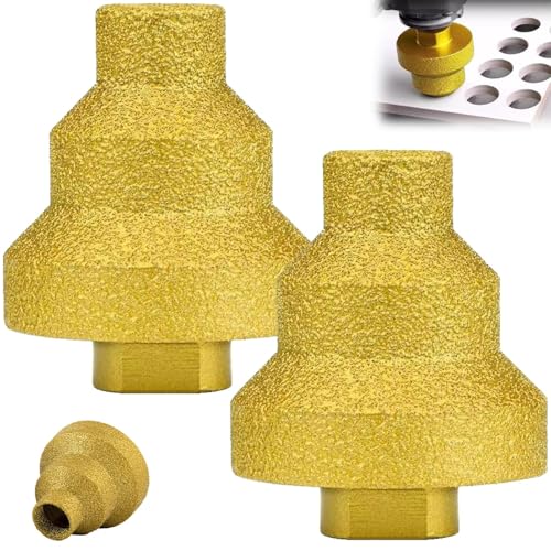 Effektiver Diamant-Kernbohrer, Diamant-Kegelbohrer für Fliesen, Bohrer verstellbar, Lochschneider, Präzisionsreibahle(2pcs) von JIYIHENKEAI