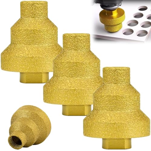 Effektiver Diamant-Kernbohrer, Diamant-Kegelbohrer für Fliesen, Bohrer verstellbar, Lochschneider, Präzisionsreibahle(3pcs) von JIYIHENKEAI