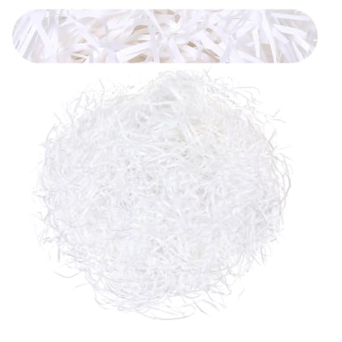 BOHUIZ 100g Geschreddertes Seidenpapier, Füllmaterial Geschenk Raffia Geschreddertes Papier für DIY Party Geschenkdekoration und Korbfüllung von JIYIN