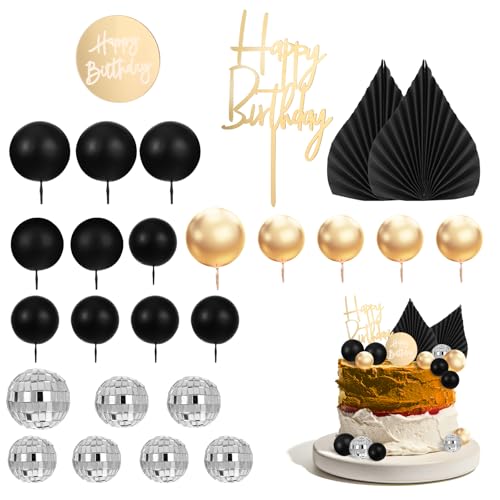 JIYIN 26 Stück Kugel Cake Topper, Tortendeko Kugeln Geburtstag Schaum Ball Kuchen Dekoration Schaum Kugeln Palm Leaves Cake Toppers für Geburtstag JIYIN 26 Stück Kugel Cake Topper, Tortendeko Kugeln Geburtstag Schaum Ball Kuchen Dekoration Schaum Kugeln Palm Leaves Cake Toppers für Geburtstag von JIYIN