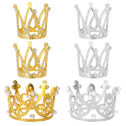 JIYIN 4 Stück Krone Kuchen Topper, Gold Krone Tortenaufsatz Wiederverwendbare Kuchen Krone Deko Cake Topper für Hochzeit Kinder Geburtstag Party JIYIN 4 Stück Krone Kuchen Topper, Gold Krone Tortenaufsatz Wiederverwendbare Kuchen Krone Deko Cake Topper für Hochzeit Kinder Geburtstag Party von JIYIN