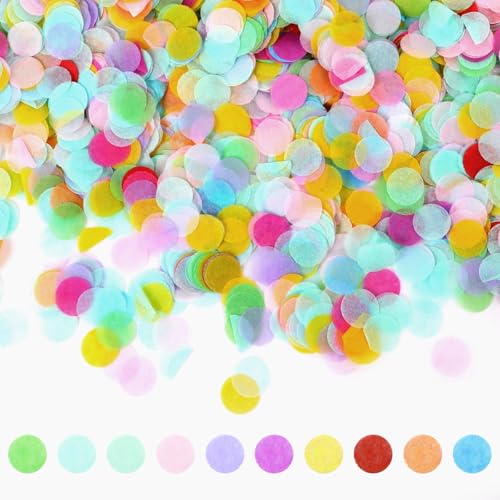 JIYIN 50g Konfetti Bunt, 1.5cm Konfetti Geburtstag für Hochzeit, Geburtstag Baby Shower Abschlussfeier Zeremonie Party Dekorationen JIYIN 50g Konfetti Bunt, 1.5cm Konfetti Geburtstag für Hochzeit, Geburtstag Baby Shower Abschlussfeier Zeremonie Party Dekorationen von JIYIN