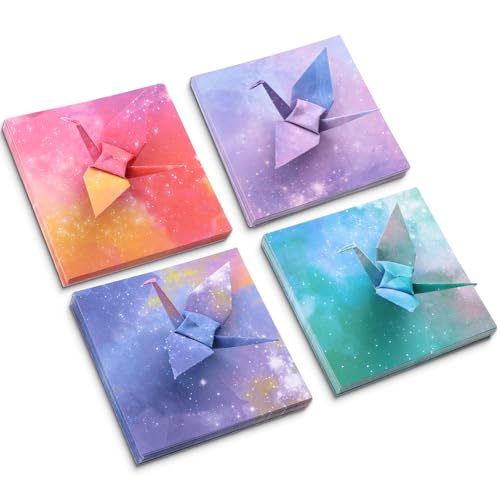 JIYIN Origami Papier Set, 400 Blatt 9.5 x 9.5 cm Bunt Faltpapier, Sternenhimmel Quadratisches Papier für DIY-Kunsthandwerksprojekte, origami papier weihnachten, Kinder und Erwachsene JIYIN Origami Papier Set, 400 Blatt 9.5 x 9.5 cm Bunt Faltpapier, Sternenhimmel Quadratisches Papier für DIY-Kunsthandwerksprojekte, origami papier weihnachten, Kinder und Erwachsene von JIYIN