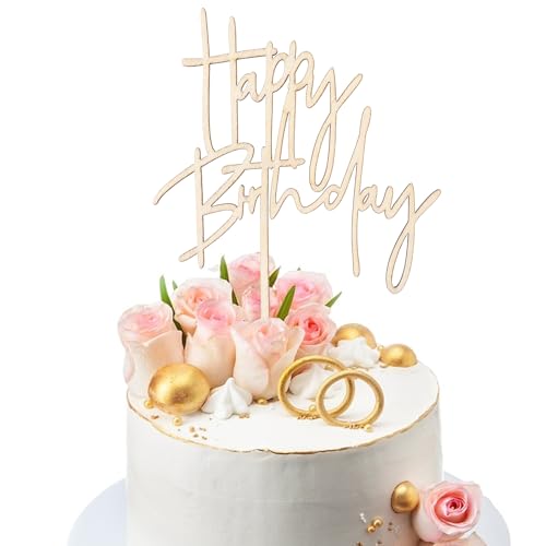 JIYIN Tortendeko Geburtstag Holz, Happy Birthday Tortendeko Cake Topper aus Holz Kuchendeko Geburtstag für Mädchen Jungen Frauen Mann JIYIN Tortendeko Geburtstag Holz, Happy Birthday Tortendeko Cake Topper aus Holz Kuchendeko Geburtstag für Mädchen Jungen Frauen Mann von JIYIN