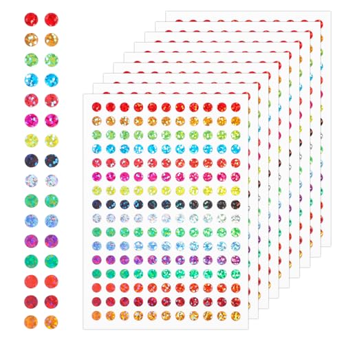 JIYN 7040 Stück Glänzende Kreis Dot Aufkleber, 6mm Klebepunkte Bunt Runde Punktaufkleber Farbige Etiketten Markierungspunkte Kleine Runde Punkt Aufkleber für Kalender DIY Scrapbook JIYN 7040 Stück Glänzende Kreis Dot Aufkleber, 6mm Klebepunkte Bunt Runde Punktaufkleber Farbige Etiketten Markierungspunkte Kleine Runde Punkt Aufkleber für Kalender DIY Scrapbook von JIYIN
