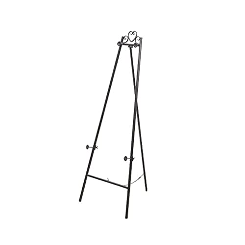 JIYTG Klappbare Metall-Staffelei, 135 cm hoch, Staffelei zum Ausstellen, leichte und tragbare Bodenstaffelei für Hochzeitsschilder, Poster, Malerei, Leinwand von JIYTG