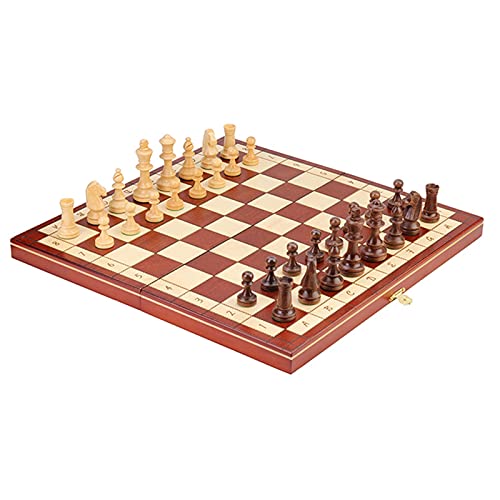 JIYTG Schachspiel, 40 cm, Holzfigur, Dame, mittelalterliches Schachbrett, Brettspiel, Schachgeschenk, internationale Schachfiguren, 28 cm von JIYTG