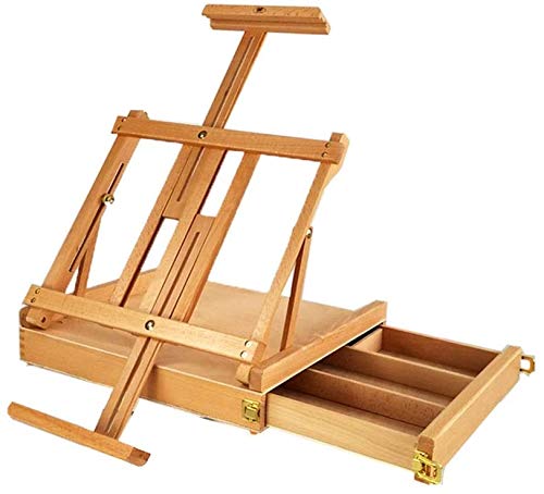 JIYTG Sketchbox Staffelei aus Holz, höhenverstellbar, Schreibtisch-Staffelei, tragbare Zeichenkasten, Beruf, Tischstaffelei JIYTG Sketchbox Staffelei aus Holz, höhenverstellbar, Schreibtisch-Staffelei, tragbare Zeichenkasten, Beruf, Tischstaffelei von JIYTG