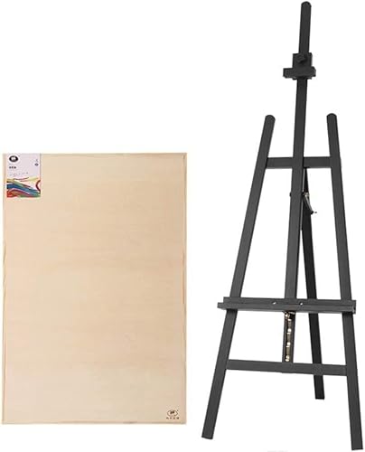 JIYTG Staffelei, große Staffelei, massives Buchenholz, 147 cm - 193 cm, verstellbare Staffelei, Studio-Staffelei für Erwachsene mit 2K, 4K-Zeichenbrett-Halter, Leinwand bis zu 109 cm JIYTG Staffelei, große Staffelei, massives Buchenholz, 147 cm - 193 cm, verstellbare Staffelei, Studio-Staffelei für Erwachsene mit 2K, 4K-Zeichenbrett-Halter, Leinwand bis zu 109 cm von JIYTG