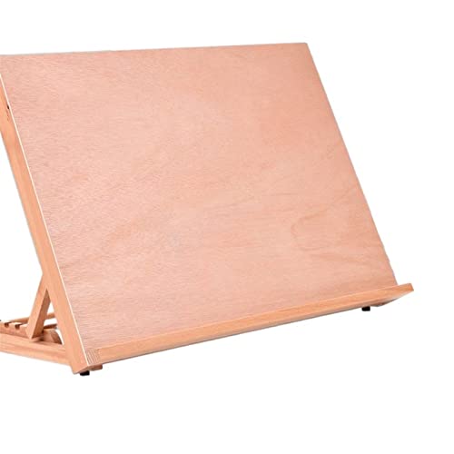 JIYTG Staffelei A3 Holz Zeichentisch Tragbares Skizzen-Bücherregal Holzständer Desktop Aquarell Öl Staffelei zum Malen Kunstbedarf für Künstler Bürobedarf JIYTG Staffelei A3 Holz Zeichentisch Tragbares Skizzen-Bücherregal Holzständer Desktop Aquarell Öl Staffelei zum Malen Kunstbedarf für Künstler Bürobedarf von JIYTG