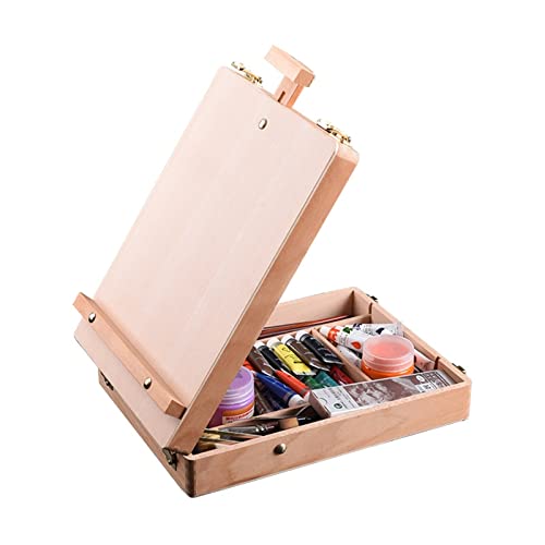 JIYTG Staffelei aus Holz zum Malen Skizzieren Staffelei Zeichentisch Box Ölfarbe Laptop Zubehör Malerei Kunstbedarf für Künstler Kinder Bürobedarf JIYTG Staffelei aus Holz zum Malen Skizzieren Staffelei Zeichentisch Box Ölfarbe Laptop Zubehör Malerei Kunstbedarf für Künstler Kinder Bürobedarf von JIYTG