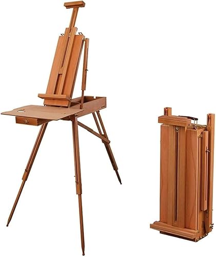 JIYTG Staffelei für Anfänger, tragbare, leichte Staffelei, hochwertiges Buchenholz, 140–183 cm, verstellbar von JIYTG