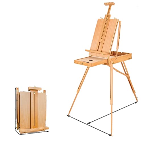 JIYTG Staffelei für Männer, Holzstaffelei, tragbar, Skizzieren, Ölgemälde, Box, Gouache-Staffelei, Maler, Kunstbedarf JIYTG Staffelei für Männer, Holzstaffelei, tragbar, Skizzieren, Ölgemälde, Box, Gouache-Staffelei, Maler, Kunstbedarf von JIYTG