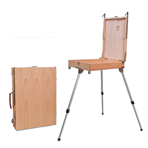 JIYTG Staffelei für Männer, Holzstaffelei, tragbar, Skizzieren, Ölgemälde, Box, Gouache-Staffelei, Maler, Kunstbedarf JIYTG Staffelei für Männer, Holzstaffelei, tragbar, Skizzieren, Ölgemälde, Box, Gouache-Staffelei, Maler, Kunstbedarf von JIYTG