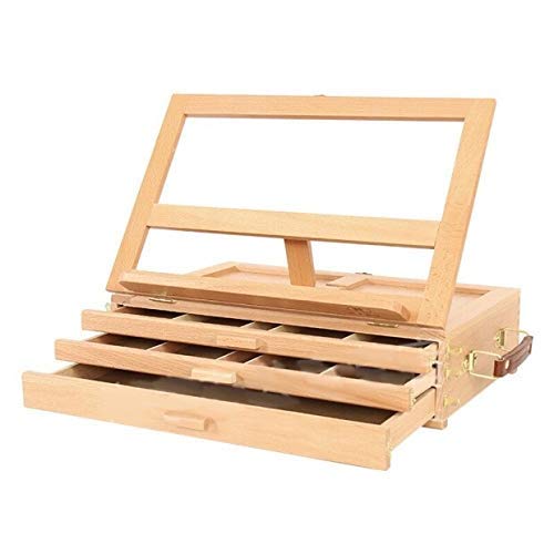 JIYTG Staffelei für den Schreibtisch, Staffelei, Schublade, Schreibtischaufbewahrung, anhebbar, handbemalt, Zeichenbrett, Rahmen, Desktop-Staffelei, Skizzenstaffelei JIYTG Staffelei für den Schreibtisch, Staffelei, Schublade, Schreibtischaufbewahrung, anhebbar, handbemalt, Zeichenbrett, Rahmen, Desktop-Staffelei, Skizzenstaffelei von JIYTG