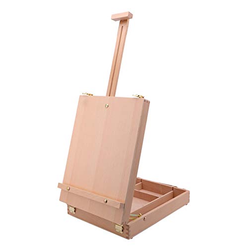 JIYTG Staffeleitisch für Künstler, tragbarer Ölmalkasten, Malkasten, Skizzenkasten, Holz, Künstler, Bastelbox JIYTG Staffeleitisch für Künstler, tragbarer Ölmalkasten, Malkasten, Skizzenkasten, Holz, Künstler, Bastelbox von JIYTG