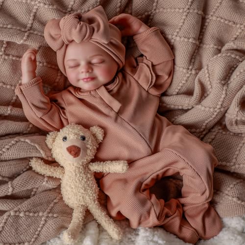 JIZHI Reborn-Puppen Mädchen – 17 Zoll große, realistische Reborn-Babypuppen mit Vinylkörper, lebensechte Reborn-Babys mit geschlossenen Augen, mit Kleidung und Spielzeugzubehör für Kinder ab 3 Jahren JIZHI Reborn-Puppen Mädchen – 17 Zoll große, realistische Reborn-Babypuppen mit Vinylkörper, lebensechte Reborn-Babys mit geschlossenen Augen, mit Kleidung und Spielzeugzubehör für Kinder ab 3 Jahren von JIZHI