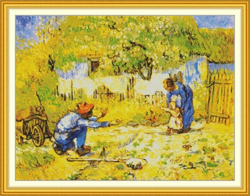 JIZOQE Stickerei-Set, Kreuzstich,geprägt mit gedrucktem Muster, Starter-Set-Gesellschaft 70x50cm(Rahmenlos) von JIZOQE