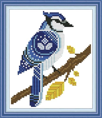 JIZOQE Stickerei-Set, Kreuzstich,geprägt mit gedrucktem Muster, Starter-Set-Hüttensänger 30x40cm(Rahmenlos) von JIZOQE