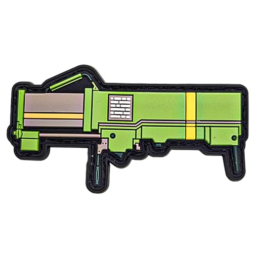2 Stück PVC Moral Patch Mini Gun Serie – Taktischer Patch PVC Applikation Befestigung Befestigung Haken & Schlaufe auf taktischen Hut, Taschen, Jacken und Ausrüstung (LAW72) von JJCVU
