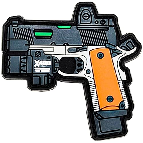 2 x PVC-Moral-Patch, Mini-Gewehr-Serie, taktischer Aufnäher, PVC-Applikation, Klettverschluss, taktische Mützen, Taschen, Jacken und Ausrüstung, 400 Stück 2 x PVC-Moral-Patch, Mini-Gewehr-Serie, taktischer Aufnäher, PVC-Applikation, Klettverschluss, taktische Mützen, Taschen, Jacken und Ausrüstung, 400 Stück von JJCVU