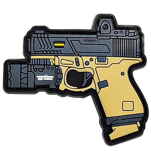2 x PVC-Moral-Patch, Mini-Gewehr-Serie, taktischer Aufnäher, PVC-Applikation, Klettverschluss, taktische Mützen, Taschen, Jacken und Ausrüstung (X410) von JJCVU