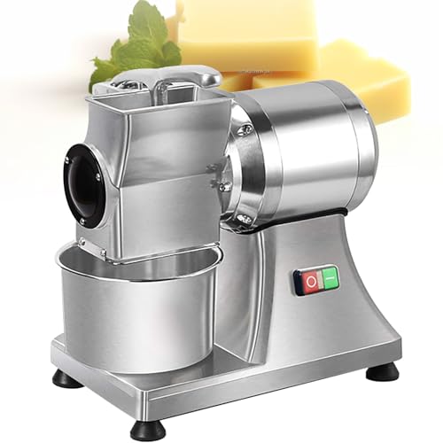 JJENXYYDS Kommerzielle Käsereibe, 550 W Hochleistungs-Lebensmittelzerkleinerer, 40 kg/Stunde Käse-Butter-Brot-Kleie-Zerkleinerer-Reibe, mit Edelstahleimer, für Käse-Butter-Brot-Kleie JJENXYYDS Kommerzielle Käsereibe, 550 W Hochleistungs-Lebensmittelzerkleinerer, 40 kg/Stunde Käse-Butter-Brot-Kleie-Zerkleinerer-Reibe, mit Edelstahleimer, für Käse-Butter-Brot-Kleie von JJENXYYDS