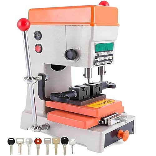 JJENXYYDS Schlüsselfräsmaschine Professional 368A, Schlüsselkopiermaschine zur Schlüsselherstellung, Duplizieren von Schneidegeräten für Schlosser, für Autoschlüssel, Haustür von JJENXYYDS
