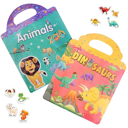 2 Stück 3D Sticker Szenen Buch,Stickerbuch,Wiederverwendbare Stickerbüch,Dinosaur Stickerbüch,Tiere Stickerbüch,für Weihnachten Geburtstag Geschenke pädagogische Lerngeschenke 2 Stück 3D Sticker Szenen Buch,Stickerbuch,Wiederverwendbare Stickerbüch,Dinosaur Stickerbüch,Tiere Stickerbüch,für Weihnachten Geburtstag Geschenke pädagogische Lerngeschenke von JJHXM