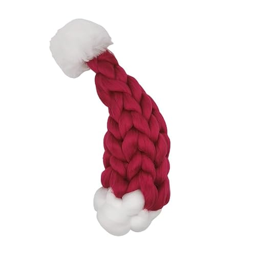 JJIAGOLD Dicker Weihnachts-Weinflaschenhut, handgestrickt, Grobstrick, Weihnachtsmannmütze mit Bommel, festliche Dekoration für Weinflaschen, Weihnachtsbaum, Urlaub, Party-Dekorationen von JJIAGOLD