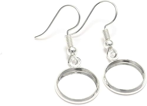 10 Stück silberne Tablett-Lünette, Cabochon-Ohrringe, Haken, Rohling-Fassung, runde Anhänger, Ohrsockel, Ohrringe, Lünette für DIY-Glas-Kamee-Schmuckherstellung, 6 Farben, Ohrring-Verschlüsse und 10 Stück silberne Tablett-Lünette, Cabochon-Ohrringe, Haken, Rohling-Fassung, runde Anhänger, Ohrsockel, Ohrringe, Lünette für DIY-Glas-Kamee-Schmuckherstellung, 6 Farben, Ohrring-Verschlüsse und von JJLFresheners