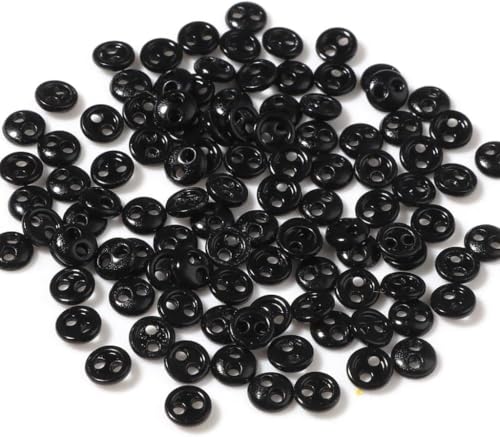 50 schwarze Mini-Knöpfe für DIY-Puppenkleidung, 5 mm runde Mini-Knöpfe, Puppenkleidung, Scrapbooking, Dekoration, Nähzubehör, einfache Installation, klein in der Größe und geringes Gewicht, 50 schwarze Mini-Knöpfe für DIY-Puppenkleidung, 5 mm runde Mini-Knöpfe, Puppenkleidung, Scrapbooking, Dekoration, Nähzubehör, einfache Installation, klein in der Größe und geringes Gewicht, von JJLFresheners