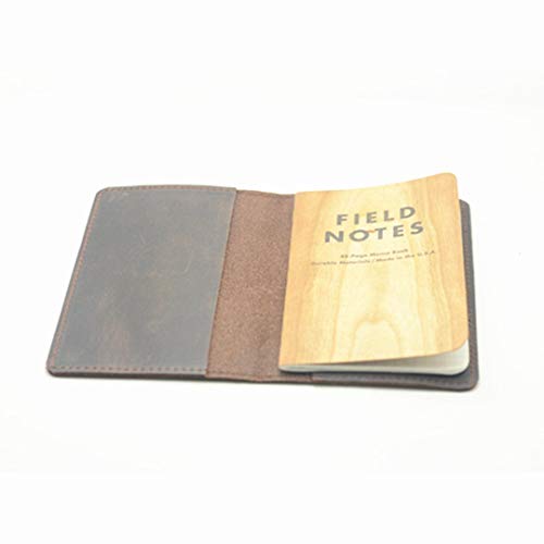 JJNUSA Moleskine Cahie Vintage nachfüllbarer Notizblock aus echtem Leder, Reisetagebuch für 8,9 x 14,9 cm Dunkelbraun von JJNUSA