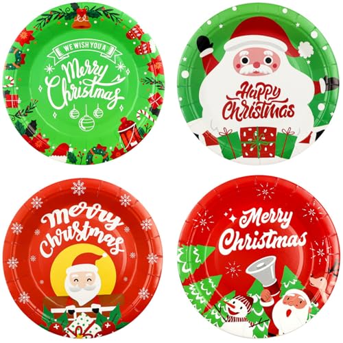 JJQHYC 40 Stück Weihnachtsteller Weihnachten Pappteller Weihnachten Party Geschirr Weihnachts Dekorationen Weihnachten Abendessen Pappteller Weihnachten Party Supplies JJQHYC 40 Stück Weihnachtsteller Weihnachten Pappteller Weihnachten Party Geschirr Weihnachts Dekorationen Weihnachten Abendessen Pappteller Weihnachten Party Supplies von JJQHYC