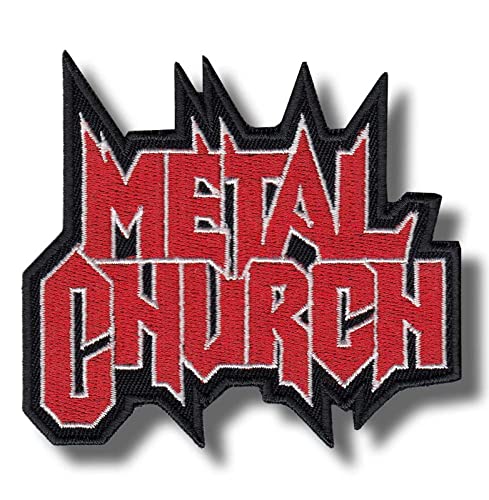 Aufnäher zum Aufbügeln mit Kirchenband, Metall, bestickt von JJTEXTIX